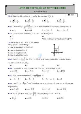 Toán học - Chủ đề Hàm số